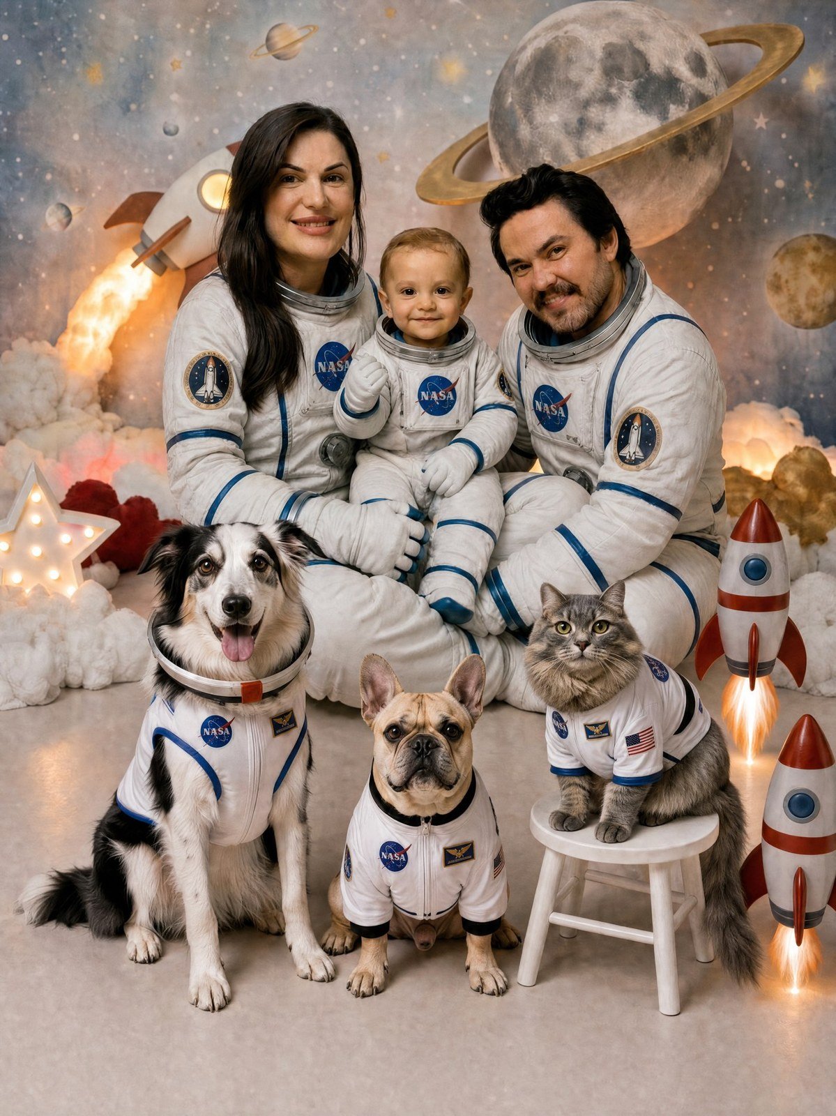 Ensaio em família, tema espaço